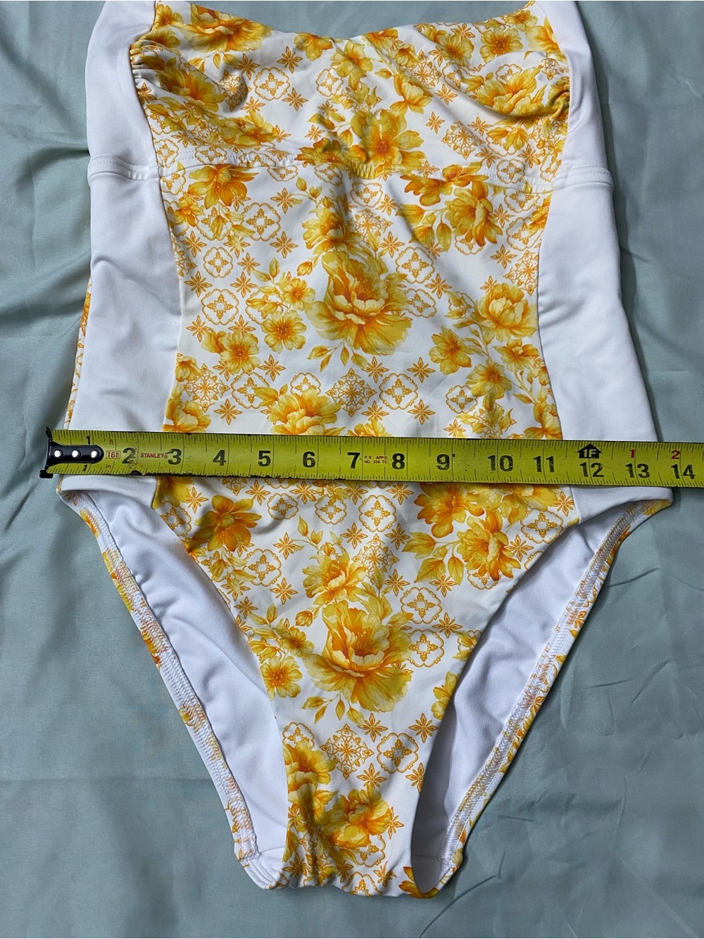 Lands' End Mosaic Floral Cutout Back High Leg Halter One Piece Swimwear Size 4 - Picture 8 of 9